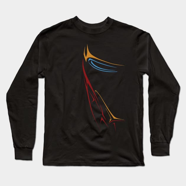 Face of Iron Long Sleeve T-Shirt by ProxishDesigns